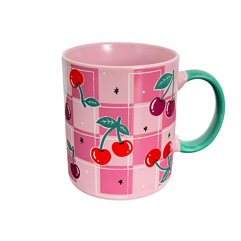 Porcelain Mug - Cherry with elegant design