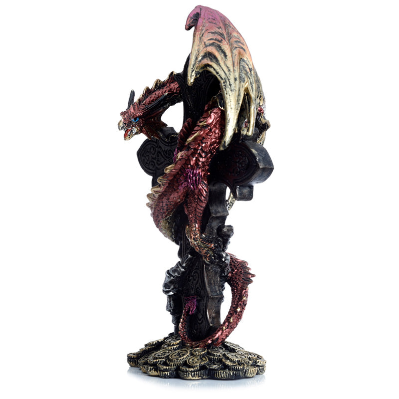 Dark Legends Celtic Cross Dragon on mantelpiece