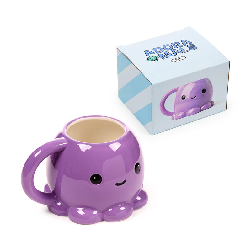 Ceramic Shaped Head Mug - Adoramals Octopus close-up