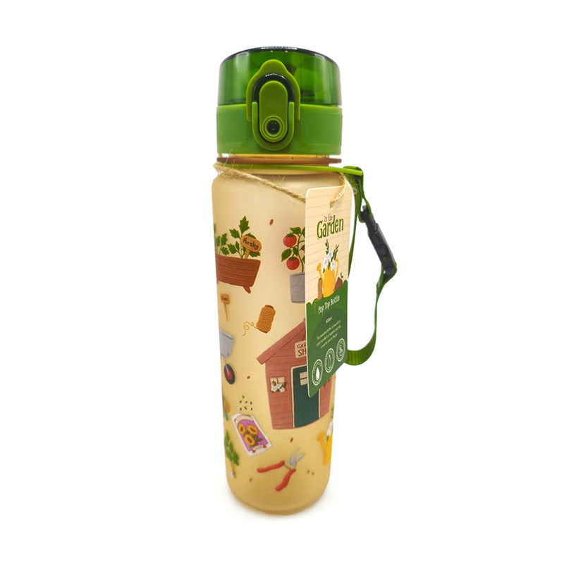 600ml Shatterproof Pop Top Water Bottle with garden design