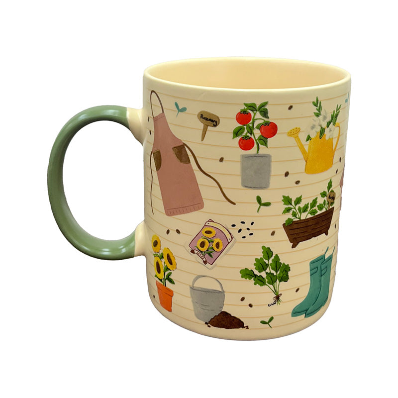 Porcelain Mug featuring a garden theme