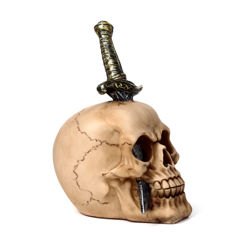Collectible Skull Ornament with Sword