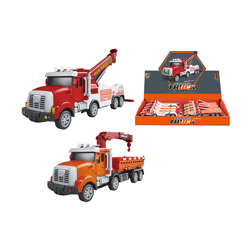 Kids Friction Action Toy - Construction Rescue Truck with Crane