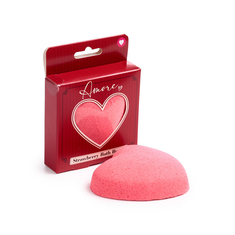 Close-up of Handmade Amore Heart Bath Bomb