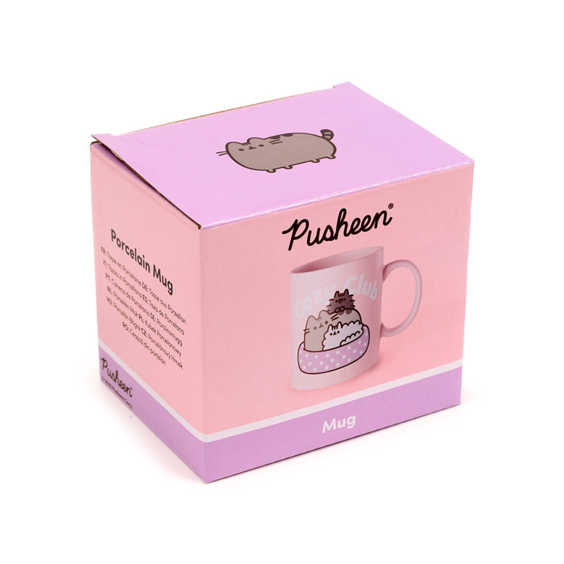 Charming design of Pusheen the Cat on porcelain mug