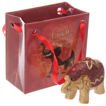 Whimsical glitter elephant ornament
