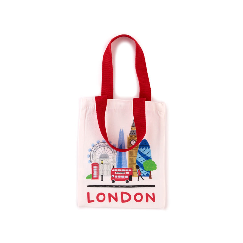 Small London souvenir tote shopping bag design 3