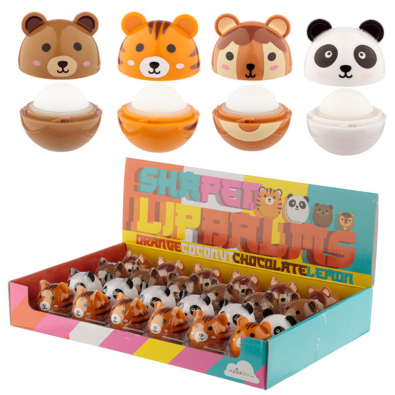 Adoramals Animals Lip Balm in a shaped holder
