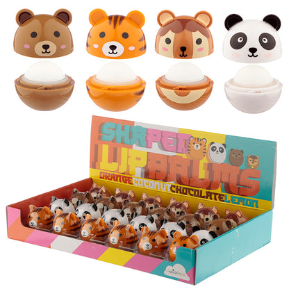 Adoramals Animals Lip Balm in a shaped holder
