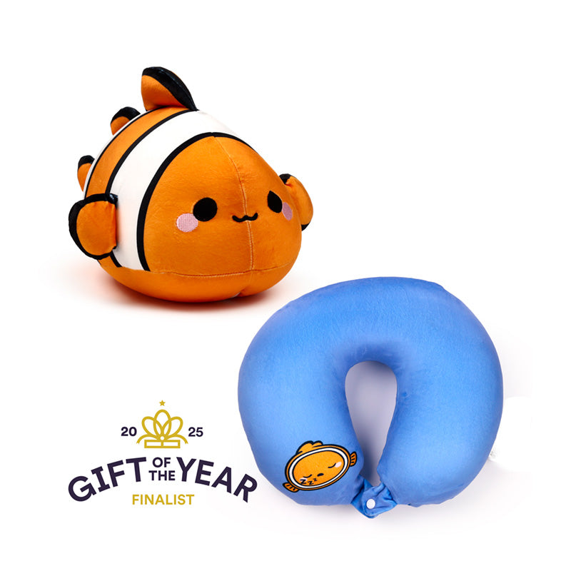 Finley the Clownfish 2-in-1 Travel Pillow and Plush Toy