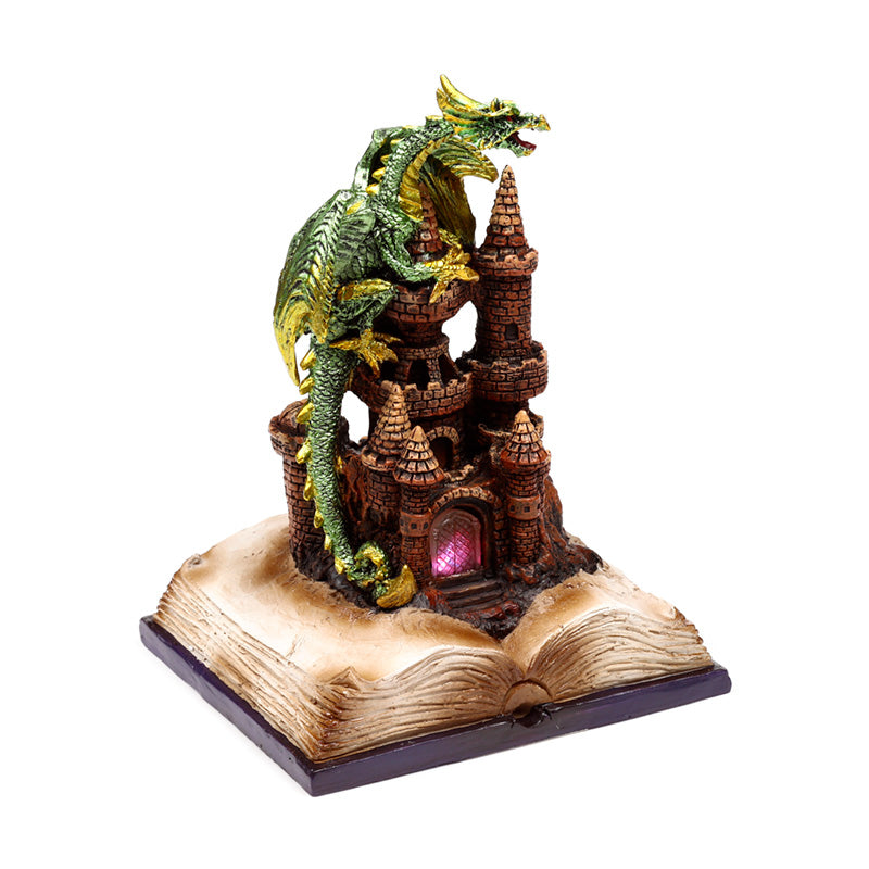 Dark Legends LED Dragon on enchanted fairytale castle