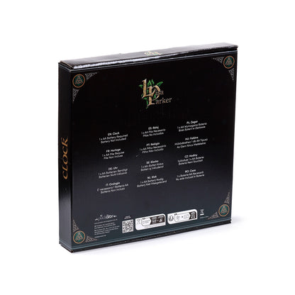 Lisa Parker Warriors of Winter Wolf Wall Clock in a living room setting