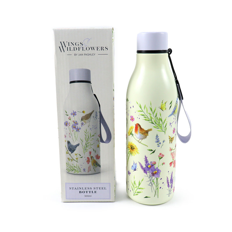 Jan Pashley Wings & Wildflowers Reusable Insulated Drinks Bottle 500ml