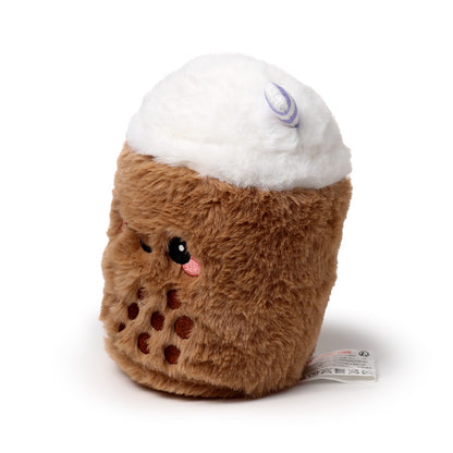 Whimsical bubble tea lavender heat pack for relaxation