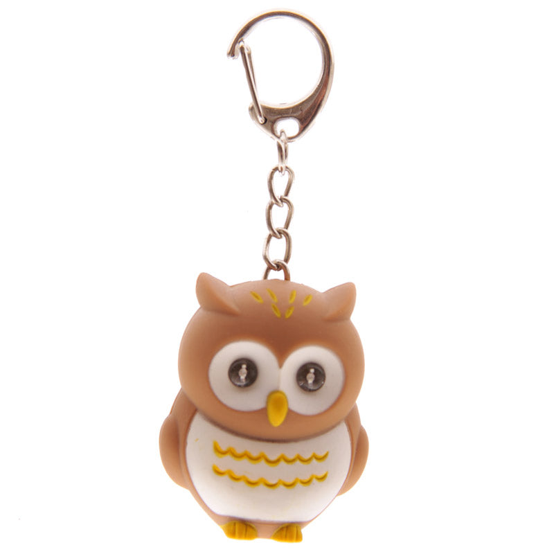 Hooting Owl Keyring glowing softly