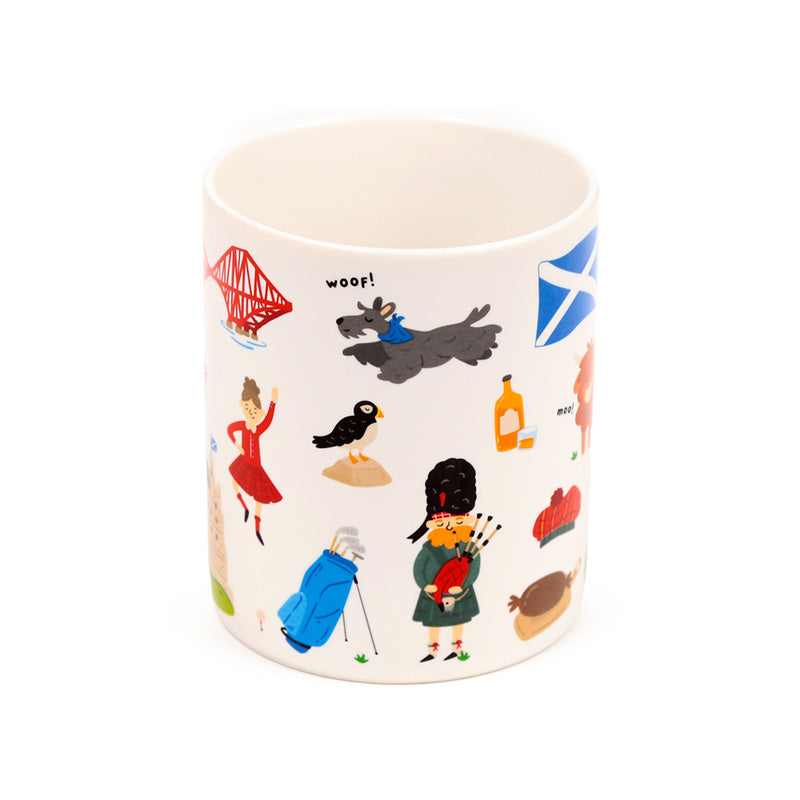 Scotland Souvenir Porcelain Mug in a kitchen setting