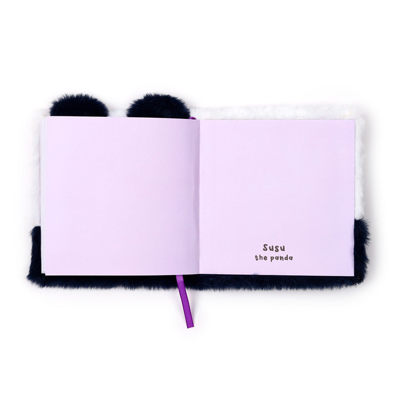 Adoramals Susu the Panda Plush Notebook with Decorative Elements