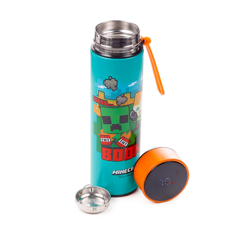 Minecraft Chibi Insulated Drinks Bottle with Digital Thermometer