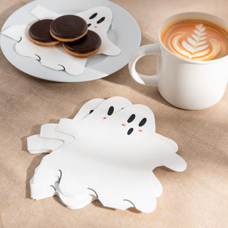 Decorative Halloween Ghost Napkin Design