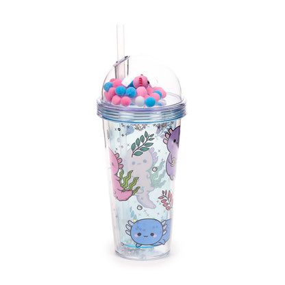 Adoramals Maddie the Axolotl Cup with Straw