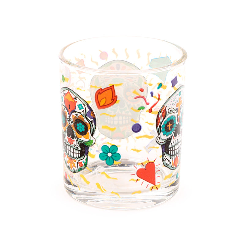 Vibrant Day of the Dead tumbler set for gifts