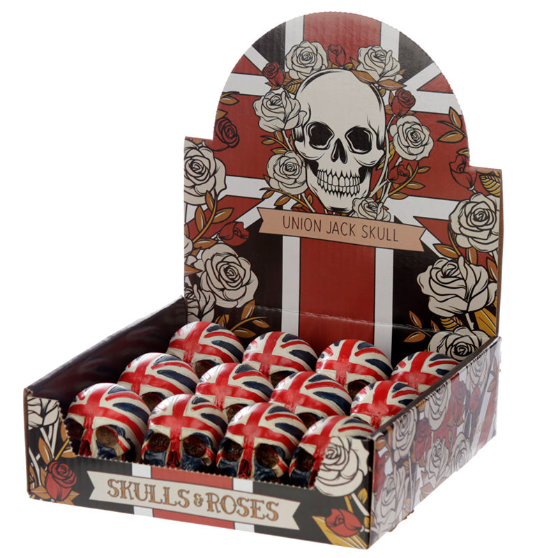 Skull Union Jack Head Ornament close-up