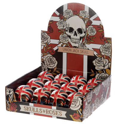 Skull Union Jack Head Ornament close-up