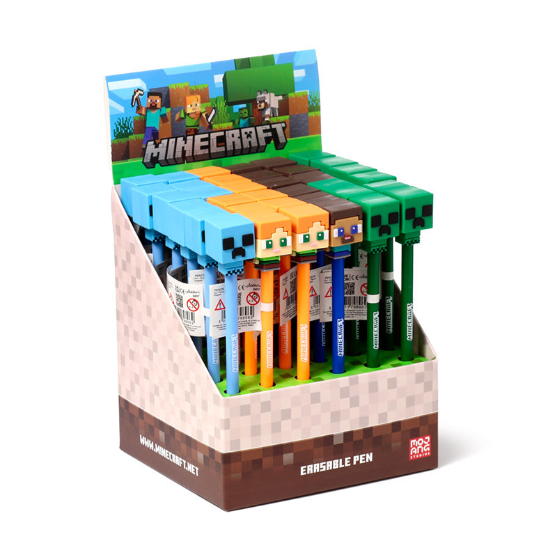 Minecraft Chibi Erasable Pen with silicone topper