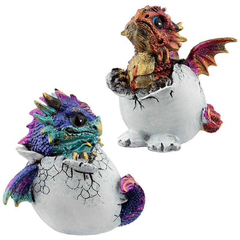 Hatching Egg Elements Dragon Figurine - vibrant dragon