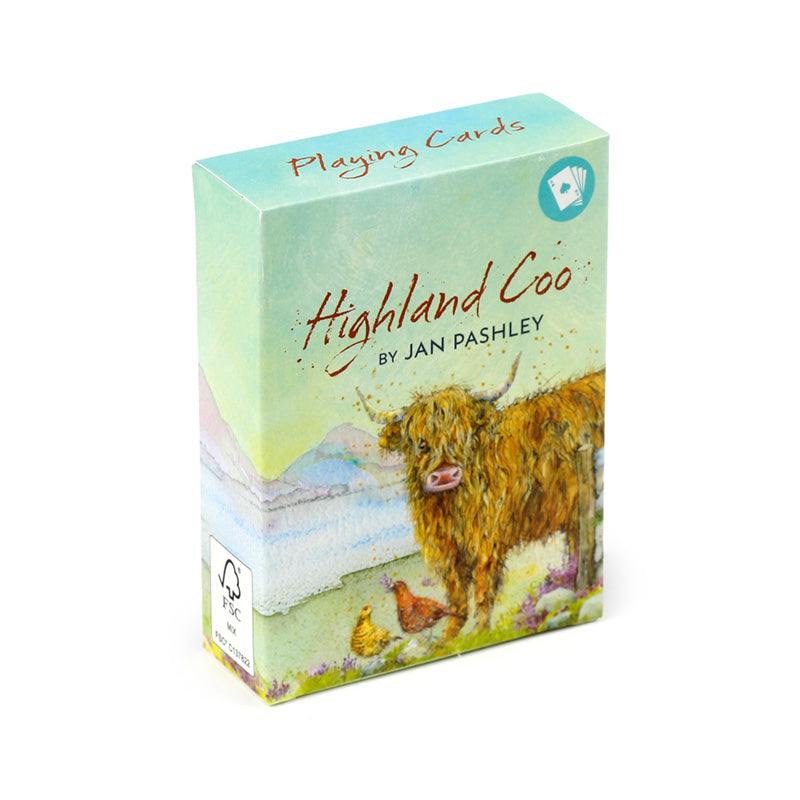 Jan Pashley Highland Coo Playing Cards - Card Design