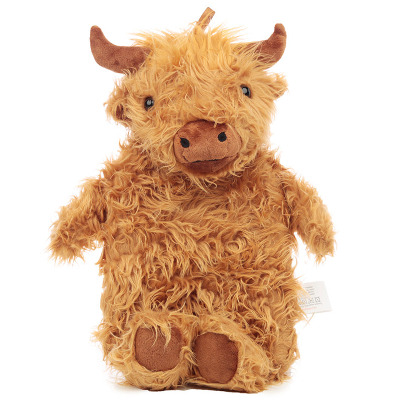 Highland Coo Hot Water Bottle with Plush Cover