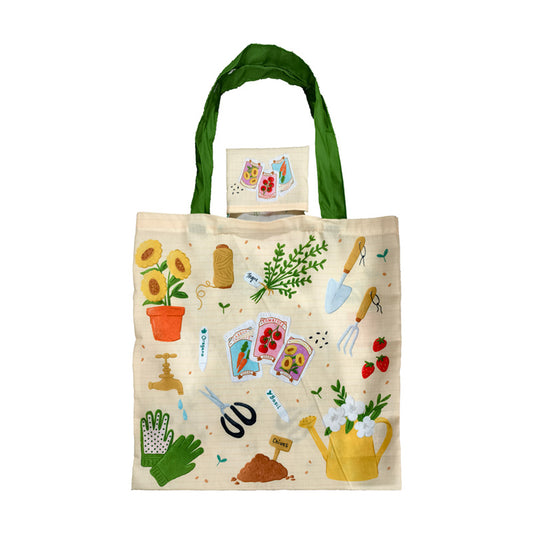 Handy Foldable Shopping Bag with garden design