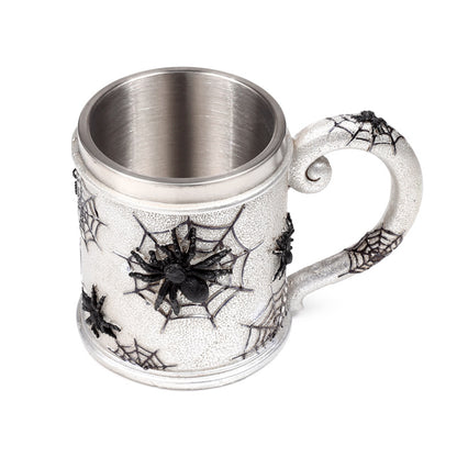 Decorative Spider Web Tankard in gothic home decor setting