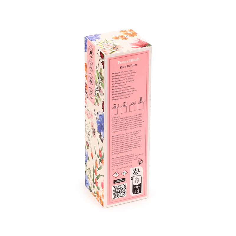 Stylish Nectar Meadows Peony Reed Diffuser with wooden lid