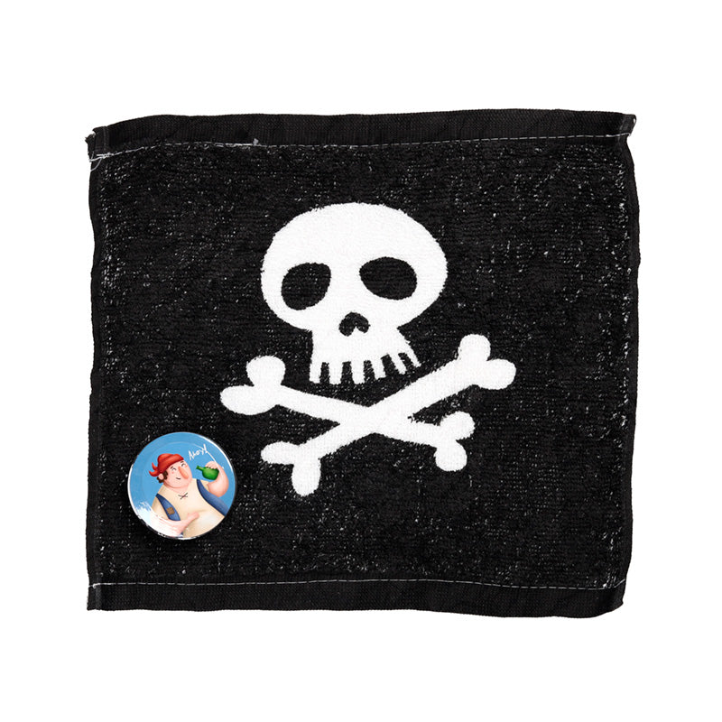 Jolly Rogers pirate towel ready for gym use