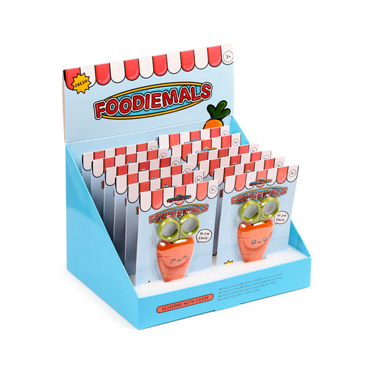 Foodiemals Cecil the Carrot Kids Scissors in Holder