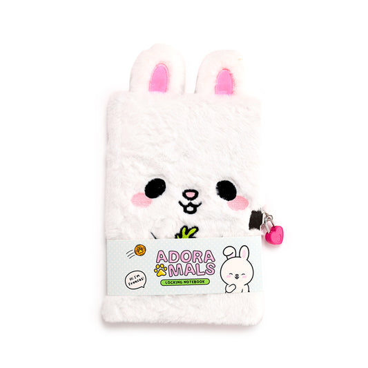 Plush A5 Notebook with Padlock - Adoramals Frances the Rabbit cover