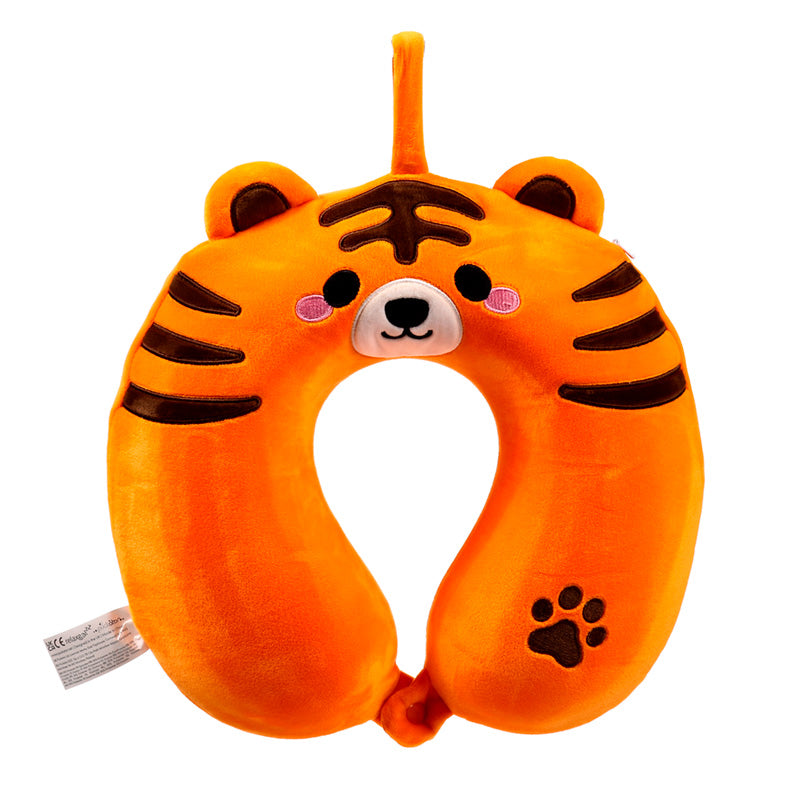 Relaxeazzz Plush Memory Foam Travel Pillow - Alfie the Tiger