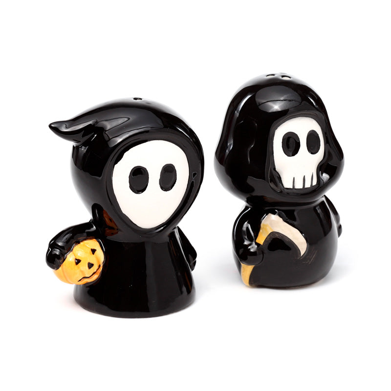 Ceramic Skull Boy Salt Shaker