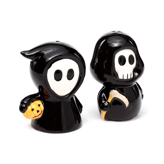 Ceramic Skull Boy Salt Shaker
