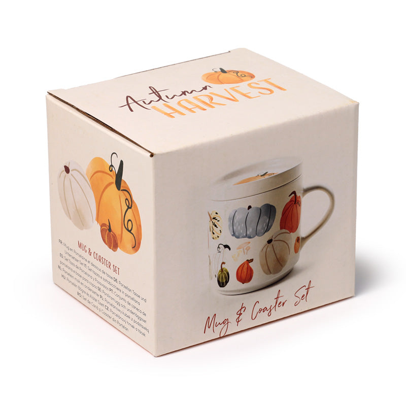 Coaster Lid for Porcelain Mug - Autumn Harvest