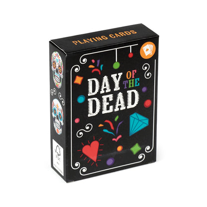 Vibrant Day of the Dead playing cards design