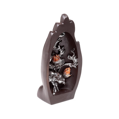 Decorative Thai Buddha Figurine in silver and black