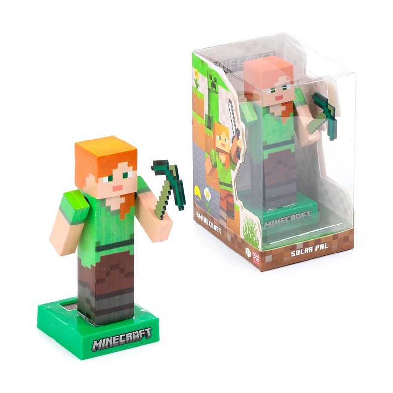 Brighten your space with Minecraft Alex solar pal