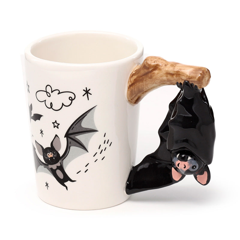 Bat Shaped Handle Ceramic Mug - Decorative Display