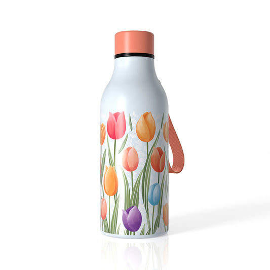 500ml Reusable Insulated Drinks Bottle with Tulip Design