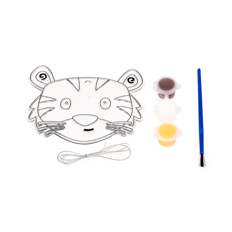 Completed Zooniverse Tiger suncatcher displayed in window