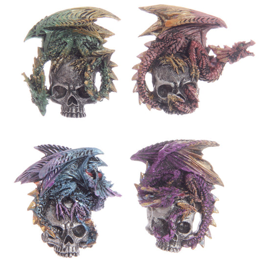 Gothic Dragon Skull Souvenir Magnet - Front View