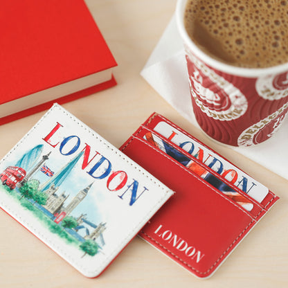 London Tour Card Holder Wallet with decorative design
