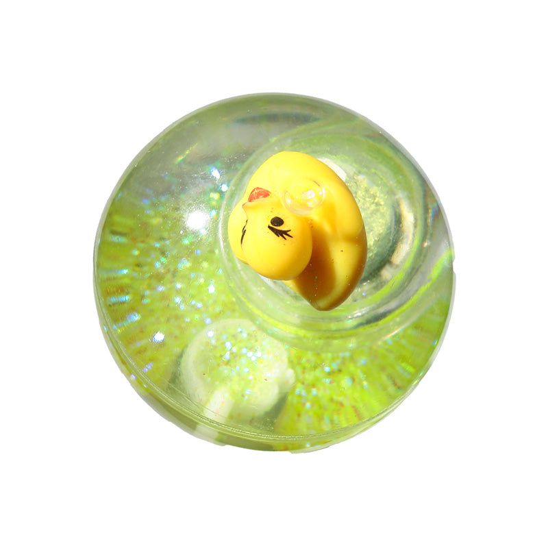 Close-up of Springtime Duck LED High Bounce Ball